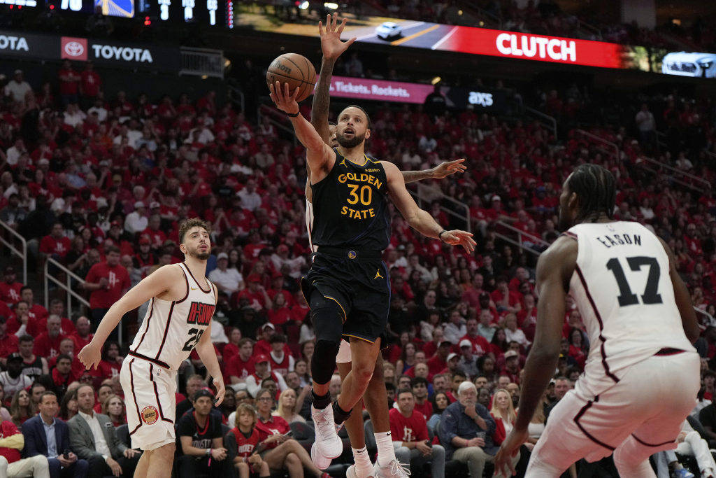 库里22分赢下抢七大战,火箭10年难破“火勇大战”的魔咒