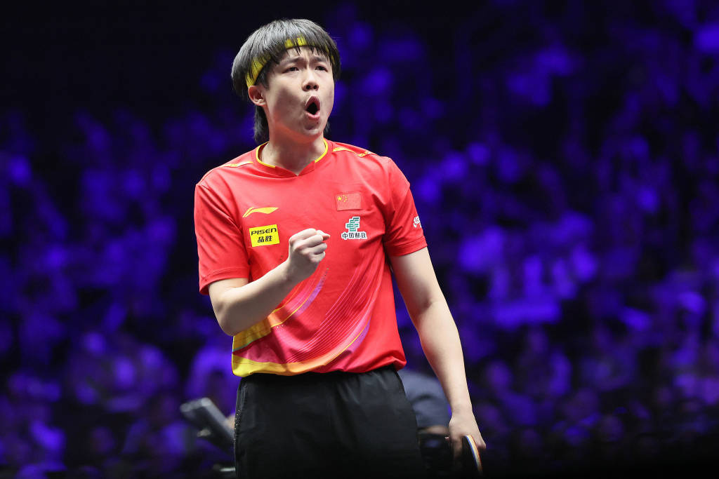 王楚钦4比0战胜张本智和，生涯第三次大满贯男单夺冠