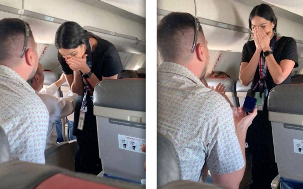 男子向飞机上女友求婚答应后飞机坠毁