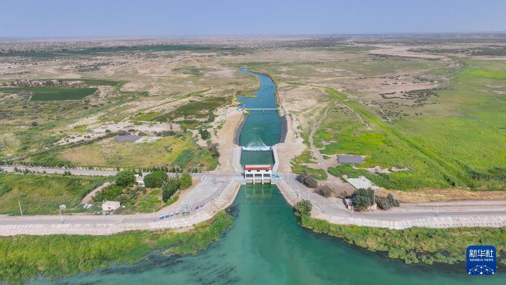 新疆塔里木河在大西海子水库启动第26次生态输水第二阶段输水工作