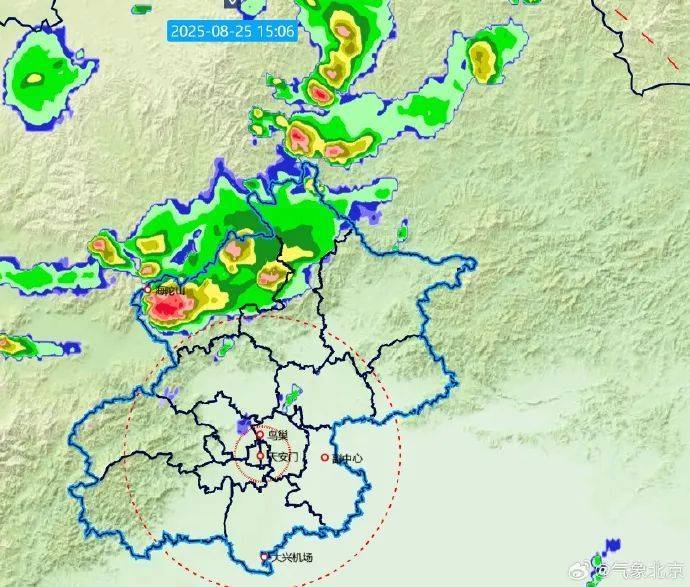 北京明后两天有雨,时间长,雨量大,降温明显!多区雷电黄色预警中→