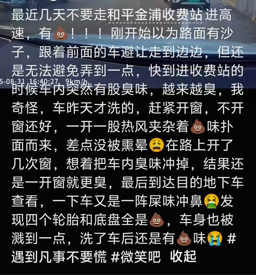 “经过的无一幸免!”多名车主在汕头一高速口附近遇黄色污物,洗车店主:店都臭了