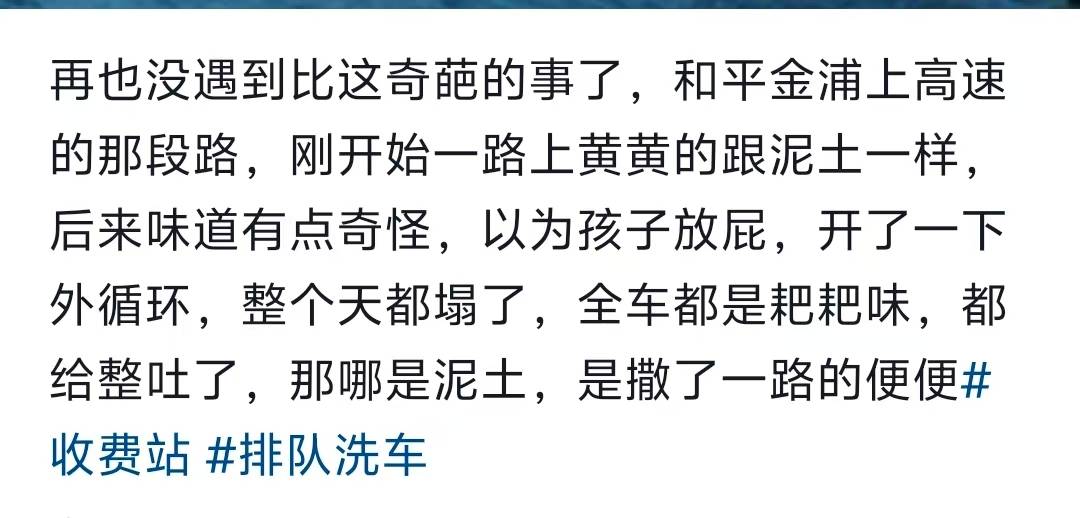 “经过的无一幸免!”多名车主在汕头一高速口附近遇黄色污物,洗车店主:店都臭了